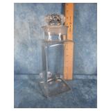 ANTIQUE CLEAR GLASS APOTHECARY JAR WITH LID