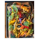 TOY PLASTIC DINOSAURS BOX LOT