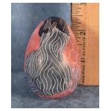 HAND CARVED SOAPSTONE EGG MADE IN KENYA