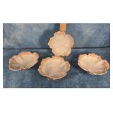 FOUR LEAF SHAPED TRINKET DISHES