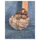 HAND-BLOWN ART GLASS PUMPKIN