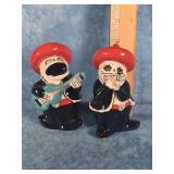 CERAMIC DAY OF THE DEAD SALT & PEPPER SHAKERS