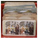 ANTIQUE STEREOVIEW CARDS BOX LOT