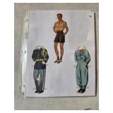 1940'S WWII ARMED FORCES PAPER DOLLS & CLOTHES