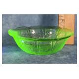 URANIUM GLASS 5' BOWL - JEANETTE GLASS CO.