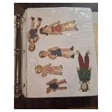 'CHILDREN' 1940'S PAPER DOLLS & CLOTHES IN BINDER