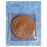 1929 COPPER INDIAN HEAD COIN 1oz