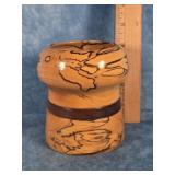 HANDCRAFTED HAND-TURNED WOODEN VESSEL SIGNED