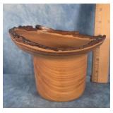 HANDCRAFTED WOODTURNED PIECE LIVE BARK EDGE BOWL