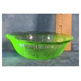 URANIUM GLASS 5' BOWL - JEANETTE GLASS CO.