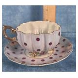 CLASSICA JAPAN POLKA DOT TEACUP & SAUCER