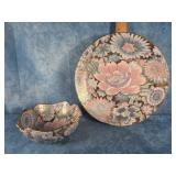 TOYO GOLDEN PEONY CHINESE PORCELAIN PLATE & BOWL