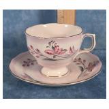 COLCLOUGH BONE CHINA TEACUP & SAUCER - ENGLAND