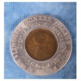 1919S LINCOLN PENNY IN SOUVENIR HOLDER