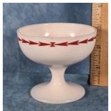 SET OF 6 VINTAGE MILK GLASS SHERBET DISH