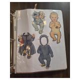 'BABIES' 1940'S PAPER DOLLS & CLOTHES IN BINDER