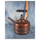 SIMPLEX SOLID COPPER WHISTLING TEA KETTLE