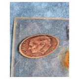 1950 SILVER DIME - ELONGATED COIN