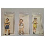 1986 NUSERY SCHOOL JIMMY, TED & TOMMY PAPER DOLLS