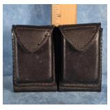 DON HUME MODEL D404 LEATHER DOUBLE CARTRIDGE BOX