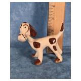 VTG. CERAMIC BOBBLEHEAD HOUND DOG NODDER FIGURINE