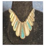 STERLING SILVER SOUTHWESTERN-STYLE STATMENT RING