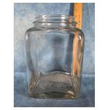 4-QT ANCHOR HOCKING CLEAR GLASS CHURN JAR
