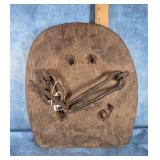 ANTIQUE WOODEN HORSE BOG SHOE
