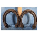 ANTIQUE IRON ICE CLEAT HORSE SHOES