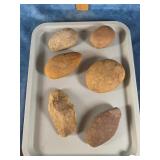 NATIVE AMERICAN STONE IMPLEMENTS BOX LOT