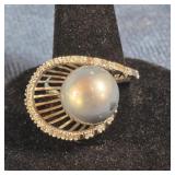 STERLING SILVER COCKTAIL RING SIZE 6.5