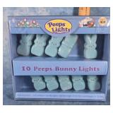 NIB NOS BLUE PEEPS 10 BUNNY LIGHTS