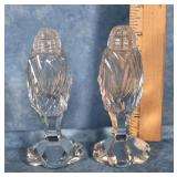 VTG. HAND-CUT LEAD CRYSTAL SALT & PEPPER SHAKERS
