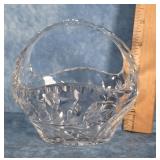 VTG. CLEAR CUT-LEAD CRYSTAL BASKET 5.5"