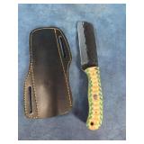 HANDMADE DAMASCUS STEEL FIXED BLADE KNIFE
