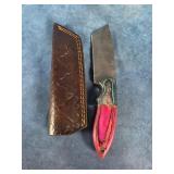 HANDMADE DAMASCUS STEEL FIXED BLADE KNIFE