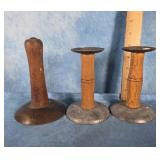 THREE HOG SCRAPERS