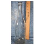 VTG. CHICAGO BEVERAGE CO. EMBOSSED GLASS BOTTLE