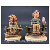 (2) Hummel Figurines: "Just Resting" 112 and "Wayside Harmony" 111, 4"-5"h