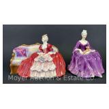 (2) Royal Doulton Figures: "Belle O the Ball" and "Charlotte", 6"-6.5"h
