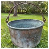 Large Copper Pot, Holes in Bottom, 26”w