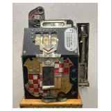 Mills 5Cent Castle/Knight-front Slot Machine, Antique, Works but doesn
