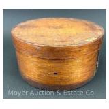 Antique Banded Box, with Lid, 9"w x 4.5"h