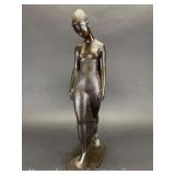 Kluck Bronze Statue of Woman Walking, 15"h