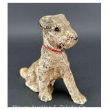 Cast Iron Scottie Dog Coin Bank, 5"h