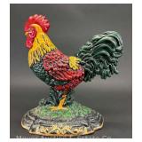 Cast Iron Rooster Door Stop, 11"h