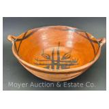 Large Redware Bowl, 14"w