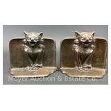 Pair of Cast Iron Cat Bookends, 3.5"h