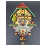 Painted Cuckoo Clock, 10"h