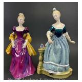 (2) Royal Doulton Figurines, 8"-8.5"h